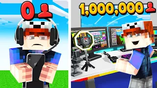 OD 0 WIDZÓW DO 1,000,000 WIDZÓW NA STREAMIE w Minecraft! 😱