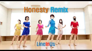 [초급]  Honesty Remix Line Dance (Dance & Count) [라인인어스]