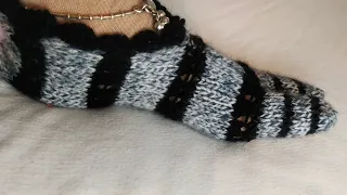 How to make  simple  thumb socks (size - 5 to 6 number)