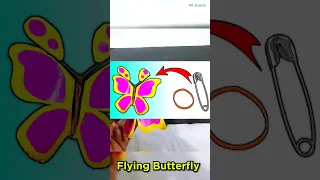 How to Make Flying Butterfly with Safety pin #shorts