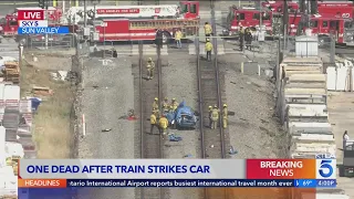 1 dead after Metrolink train strikes vehicle in Sun Valley