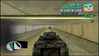 Grand Theft Auto: Vice City Minigun Rampage With a Tank .