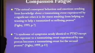 Collateral Damage: The Impact of Caring for Persons Who Have Experienced Trauma