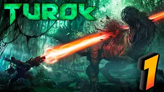 TUROK - Первая Встреча с Тираннозавром. Охота в затерянном мире.