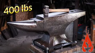 Blacksmithing - Mounting my 400 lb anvil