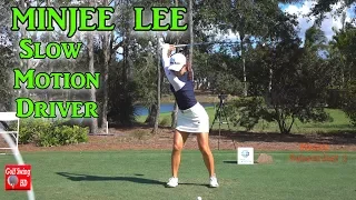 MINJEE LEE 2017/2018 FACE ON DRIVER SLOW MOTION GOLF SWING 120fps