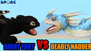 Night Fury vs Deadly Nadder | Night Fury Rampage [S1E9] | SPORE