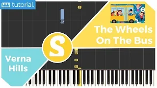 How to play "THE WHEELS ON THE BUS" by Verna Hills | Smart Kids Piano | Kids Piano Tutorials