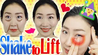 ✌️Lift up your Face by Gently Shaking Magic! How to Eliminate Nasolabial folds and Eye bags