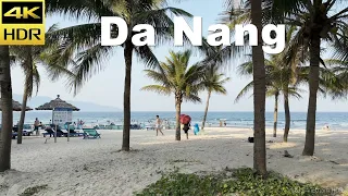 4K HDR | Da Nang Promenade & Beach - Vietnam Walking Tour 2023 | With Captions & Binaural Sound