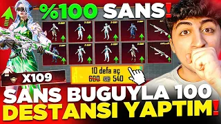 TAKİPÇİMİ ŞANS BUGUYLA 100 DESTANSI YAPTIM❗ TÜM X-SUİT VE DESTANSILARI ALDIM (%100 ŞANS) PUBG Mobile