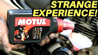 MOTUL 7100 STRANGE EXPERIENCE WITH SYNTHETIC OIL IN 100cc BIKE MOBIL 1 RACING MOTUL 7100 DREAM YUGA