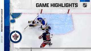 Blues @ Jets 10/24 | NHL Highlights 2022