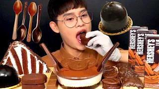 ASMR 초코파티🍫숟가락초콜릿 티코 초코누네띠네 쁘띠몽쉘 초코케이크 먹방! Chocolate Party🎉Chocolate Spoon Tico Choco Cake MuKbang!
