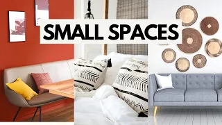 10 WAYS TO MAKE YOUR   SMALL SPACE:LIVING ROOM ,BEDROOM LOOK BIGGER COZY & COHESIVE#smallspace