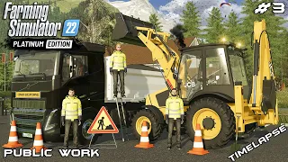 Cleaning LANDSLIDE on the ROAD to the SKI RESORT | Public Work | Farming Simulator 22 | Episode 3