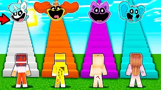 ¡NO ELIJAS LA ESCALERA DE LOS SMILING CRITTERS EQUIVOCADO O MUERES EN MINECRAFT!