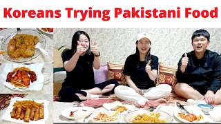 Korean Students eating Pakistani food for the first time. Pakistani food review by Koreans.