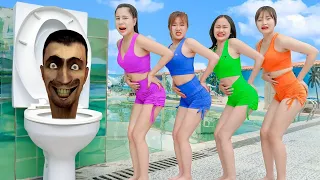 ATM CHOOSES LADY PRANK BATTLE NERF DR TapGirl Nerf Guns Squad Crime SHINIKI TOILET PRANK