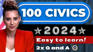US Citizenship Test 2024: Random 100 Civics Questions/Answers, USCIS Interview, Ciudadania Americana