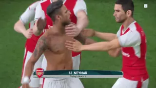 PES 17 LAST MINUTE GOAL CELEBRATION WITH NEYMAR