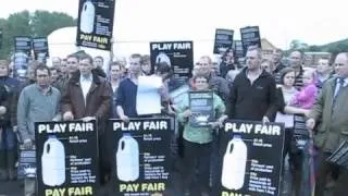 Protests over cuts to milk prices
