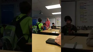 Teacher Doesn't Know The Definition of Annoying While Yelling At A Kid.