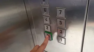 A MP elevator in the Westblaak parking garage in Rotterdam NL.