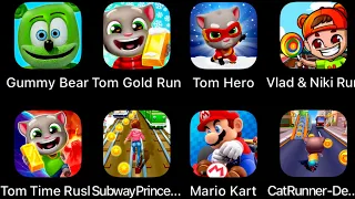 Cat Runner,Tom Gold Run,Tom Hero,Street Run,Mario Kart,Subway Princess Runner,Tom Time Rush……….