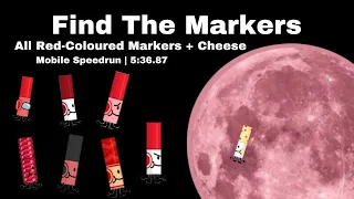 [Red Moon Special] All Red-Coloured Markers (23) + Cheese Marker | 5:36.87 | Find The Markers