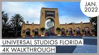 Walking through Universal Studios Florida in 4k | January 2022 | Universal Orlando Resort