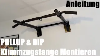 PULLUP & DIP Klimmzugstange Wand, Profi Multigriff Pull-Up Stange montieren und Wandmontage