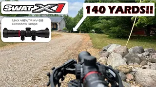 My Longest Crossbow Shot: 140 YARDS!! - Can I Hit My Target In High Wind?!