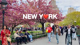 [4K]🇺🇸NYC Spring Walk🗽Lively Friday in Greenwich Village, New York City | April 2024