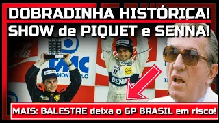 Balestre ameaça acabar com o gp Brasil! Na pista show de Piquet e Senna! GP Brasil 1986.