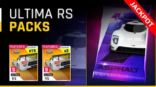 Asphalt 9 ULTIMA RS Packs Opening - JACKPOTS SHOWCASE On Road To A Maxed Car