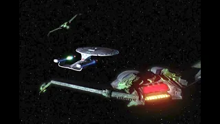 Star Trek Bridge Commander QB 'Yesterday's Enterprise' : TNG-alt Ent-D vs three Klingon Kvorts