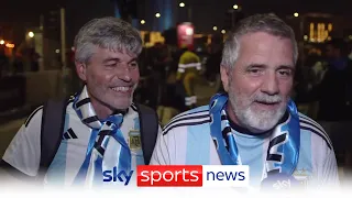 Argentina fans react to winning the World Cup