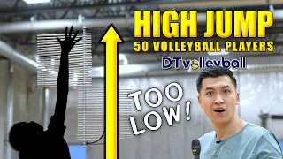 They Jumped TOO HIGH! | Vertical Jump Contest! | 50 Volleyball Players Face Off