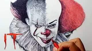Pennywise The Clown 2017 vs 1990 Drawing