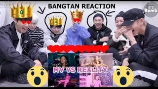 BTS reaction to BLACK PINK MV VS REALITY