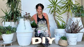 Easy DIY French Antique Olive Pots: Elevate Your Curb Appeal! Beginner-Friendly DIY! 🌿 #planterpots