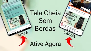 Em Qualquer Xaiomi e Sem Root 😱 - Ative Agora 🔥- Tela Cheia Sem Bordas - Simples e Fácil