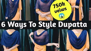 6 Ways To Style Dupatta |  Different Types Of South Indian Style| #03