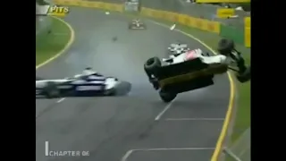 F1 2001 Jacques Villneuve And Ralf Schumacher Crash Australia