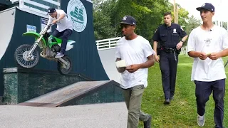 I BROUGHT MY DIRTBIKE TO THE SKATEPARK 2! (CHASED BY THE POLICE)