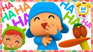 🤣 POCOYO DEUTSCH - Probeer Niet Te Lachen [ 64 minuten ] | CARTOONS und SERIEN für KINDER