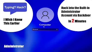 Reset Forgotten WINDOWS PASSWORD by HACKING the Built-in Administrator Account in 2 Minutes