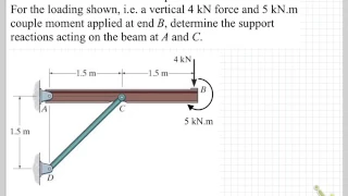 Beam with strut example