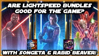 Are Lightspeed Bundles Good (or Bad) For the Game?  Featuring Songeta and Rabid Beaver!  SWGOH